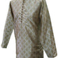 Mens Brocade Gold Kurta set , Bollywood Party Weddings - F1801KT - Prachy Creations