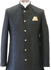 Mens Classic Sherwani set , Black - Bollywood Party Weddings - F1810JY - Prachy Creations