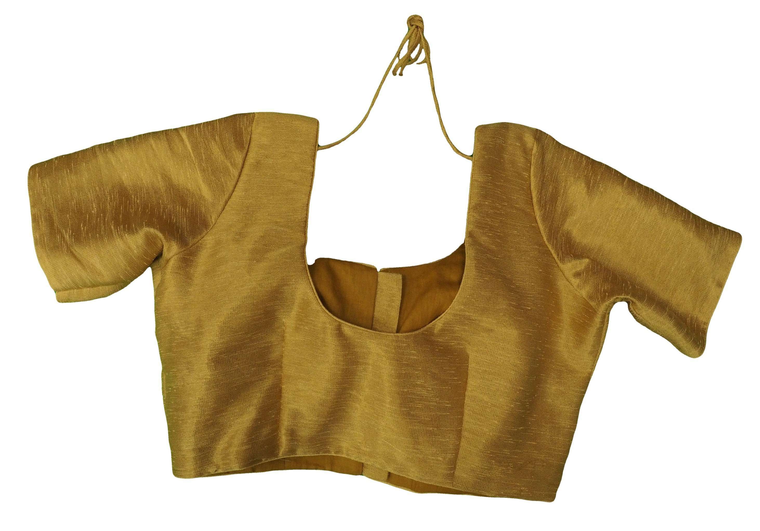 Gold Saree Blouse , Premium Quality, Great Fit (FB1816) 02kp18 Prachy
