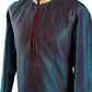 Turquoise Blue Mens Indian Kurta set for weddings and Bollywood Party ( incl Draw stringed trousers) - Getz VT0218 - Prachy Creations