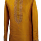 Classy Raw silk kurta set with antique embroidery on the neck and sleeves - CK 1800 - Prachy Creations