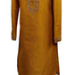 Classy Raw silk kurta set with antique embroidery on the neck and sleeves - CK 1800 - Prachy Creations