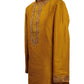 Classy Raw silk kurta set with antique embroidery on the neck and sleeves - CK 1800 - Prachy Creations