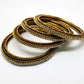 Set of Antique Finish Clear / White stone bangles (set of 4) - JAN1604KP-CLR - Prachy Creations