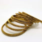 Set of Antique Finish LCT Gold stone bangles (set of 8) - JAN1608KP-LCT - Prachy Creations