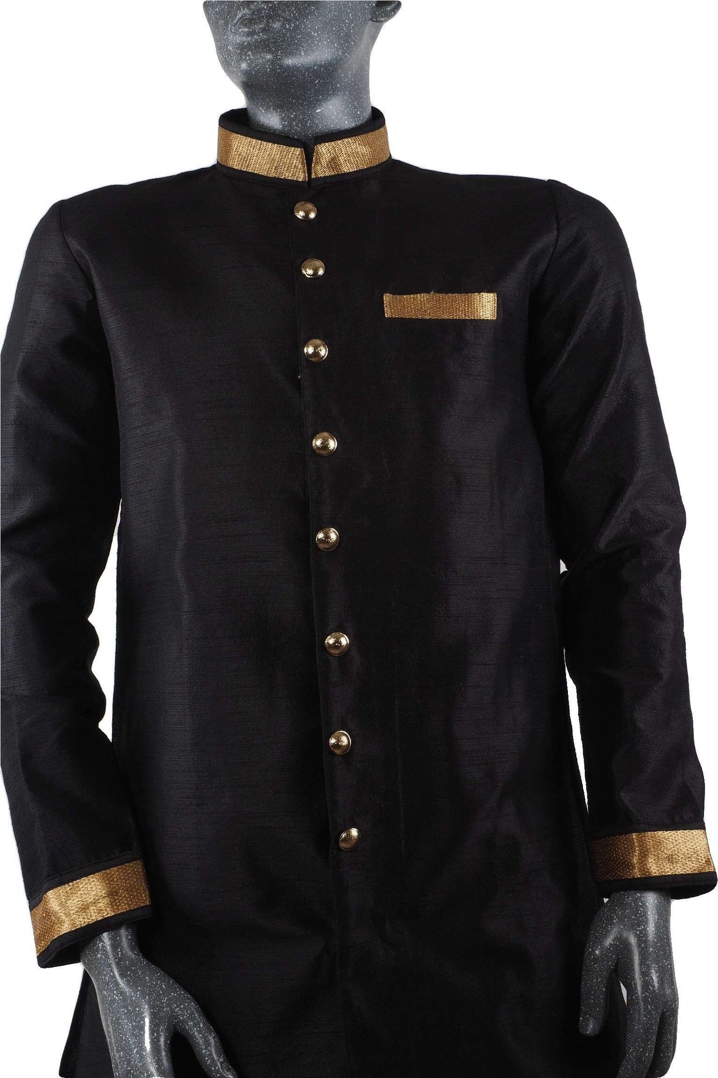 Karbhari 04TK17- Mens Black Blue Light Sherwani / Kurta set - Prachy Creations