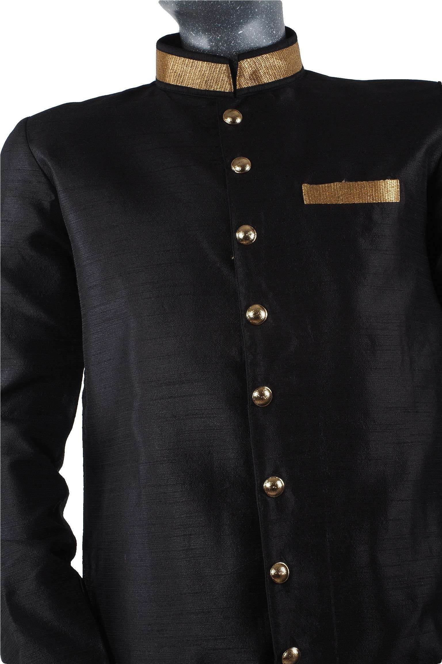 Karbhari 04TK17- Mens Black Blue Light Sherwani / Kurta set - Prachy Creations