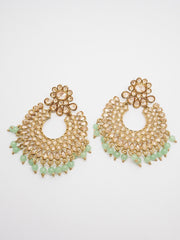 Reverse Stone Quality Antique Gold Finish Earrings - Bollywood - Fancy Dress - MNA236 P0919 - Prachy Creations