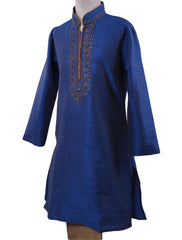 BollywoodParty - Boys Kurta set with pyjama trousers , Blue - Bolero KY0319 Size age six months onwards - Prachy Creations