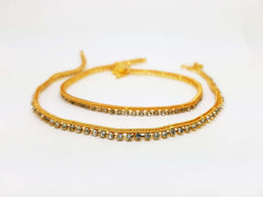 Pair of Ankle Chain / Payal / Pazeb - Fashion Jewellery - Bollywood - Weddings - PYL1803V 0918 - Prachy Creations