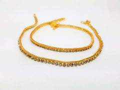Pair of Ankle Chain / Payal / Pazeb - Fashion Jewellery - Bollywood - Weddings - PYL1803V 0918 - Prachy Creations
