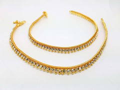 Pair of Ankle Chain / Payal / Pazeb - Fashion Jewellery - Bollywood - Weddings - PYL1805V 0918 - Prachy Creations
