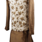 Gold Raw silk Kurta set with Jute Embroidered waistcoat - Bollywood, Weddings, Fancy Dress - SNC597CP - Prachy Creations