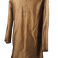 Gold Raw silk Kurta set with Jute Embroidered waistcoat - Bollywood, Weddings, Fancy Dress - SNC597CP - Prachy Creations
