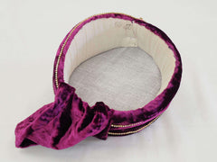 Well made Purple Velvet Turban 05C17 -  Bollywood Party, Weddings Fancy Dress PC635PUR - Prachy Creations