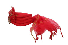 A Classic Red Turban with paisley broach, Maharaja, Bollywood, Fancy dress SGT 011 - Prachy Creations