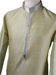 Pin tucks Pista Green Mens Kurta set - Bollywood, Weddings, Fancy Dress - SNC5812VA-PST - Prachy Creations