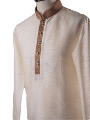 Cream Mens Kurta set - Bollywood, Weddings, Fancy Dress - SNC586VT-CRM - Prachy Creations