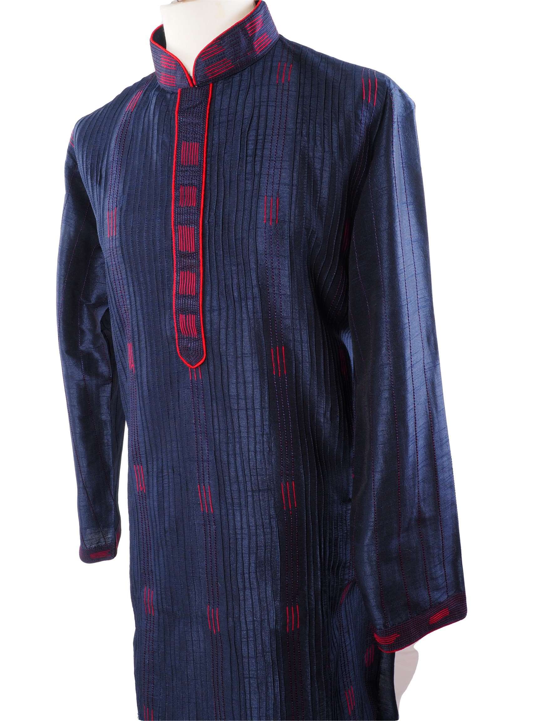 Mens Kurta set in Navy - Bollywood, Weddings, Fancy Dress - SNC588VT-NAV - Prachy Creations