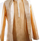 Gold Raw silk Kurta Dhoti set with Cream Brocade waistcoat - Bollywood, Weddings, Fancy Dress - SNC595PT - Prachy Creations