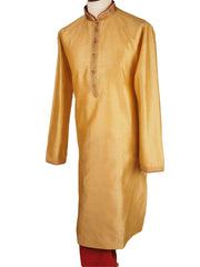 Bollywood Mens Kurta set - Gold Cream - Bollywood, Weddings, Fancy Dress - SNC8612 1018 - Prachy Creations