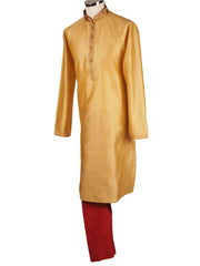 Bollywood Mens Kurta set - Gold Cream - Bollywood, Weddings, Fancy Dress - SNC8612 1018 - Prachy Creations