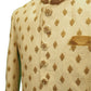 Hand embroidered Cream Sherwani with churidar trousers -  SNC88KYP 1018 - Prachy Creations