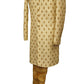 Hand embroidered Cream Sherwani with churidar trousers -  SNC88KYP 1018 - Prachy Creations