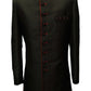 Mens Black Sherwani set - With red Churidar trousers - Bollywood Party Weddings - VFEW852 HY0819 - Prachy Creations