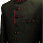 Mens Black Sherwani set - With red Churidar trousers - Bollywood Party Weddings - VFEW852 HY0819 - Prachy Creations