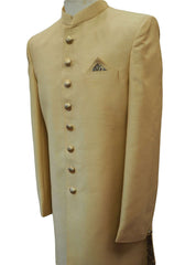 Prachy Creations-Mens Ivory Gold  Sherwani set - With Salwar - Bollywood Party Weddings - VFEW859JY - Prachy Creations
