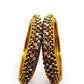 VJ243 kp - Pair of Antique finish stone Bangles / Kada for all occasions - Prachy Creations