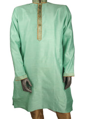 Mens Indian Kurta set in Sea Green , for weddings, Bollywood Party (with trousers) - YD1911 KV0819 - Prachy Creations