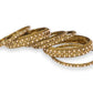 A set of 6 Pearl/ Gold stone Bangles - Bollywood, Weddings, Fancy Dress JAN1861 Vp0519 - Prachy Creations