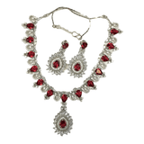 AD Choker with matching earrings - AE2113 KP0521 - Prachy Creations