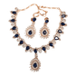 AD Choker with matching earrings - AE2113 KP0521 - Prachy Creations