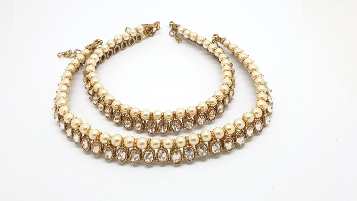 Ankle Chain / Payal / Pazeb - Fashion Jewellery - Bollywood - Weddings - JIG280Ap 0919 - Prachy Creations