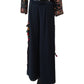 Black Floral Ready Made Naira Trousers Suit - UK Stock - 24h Dispatch - ZC2302 HY 0323 - Prachy Creations
