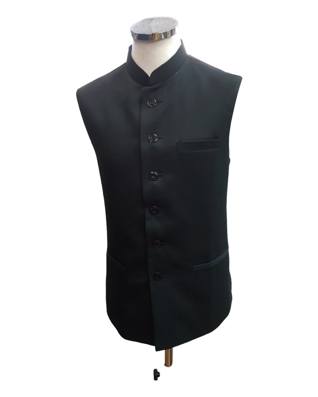 Bottle Green - Rich Suiting Material Indian Mens Waistcoat - Bollywood - DM2302 KJ 1222 - Prachy Creations