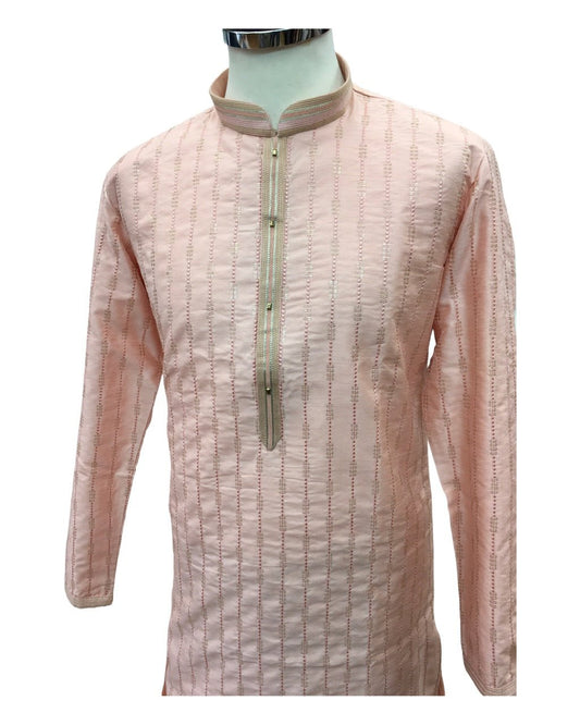 Coral / Pink - Mens Kurta Set - UK Stock - 24h Dispatch - MOHRA VC 0223 - Prachy Creations