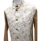 Cream - Banarasi Pure Brocade Mens Waistcoat - Bollywood - KCS2226 KA 0722 - Prachy Creations