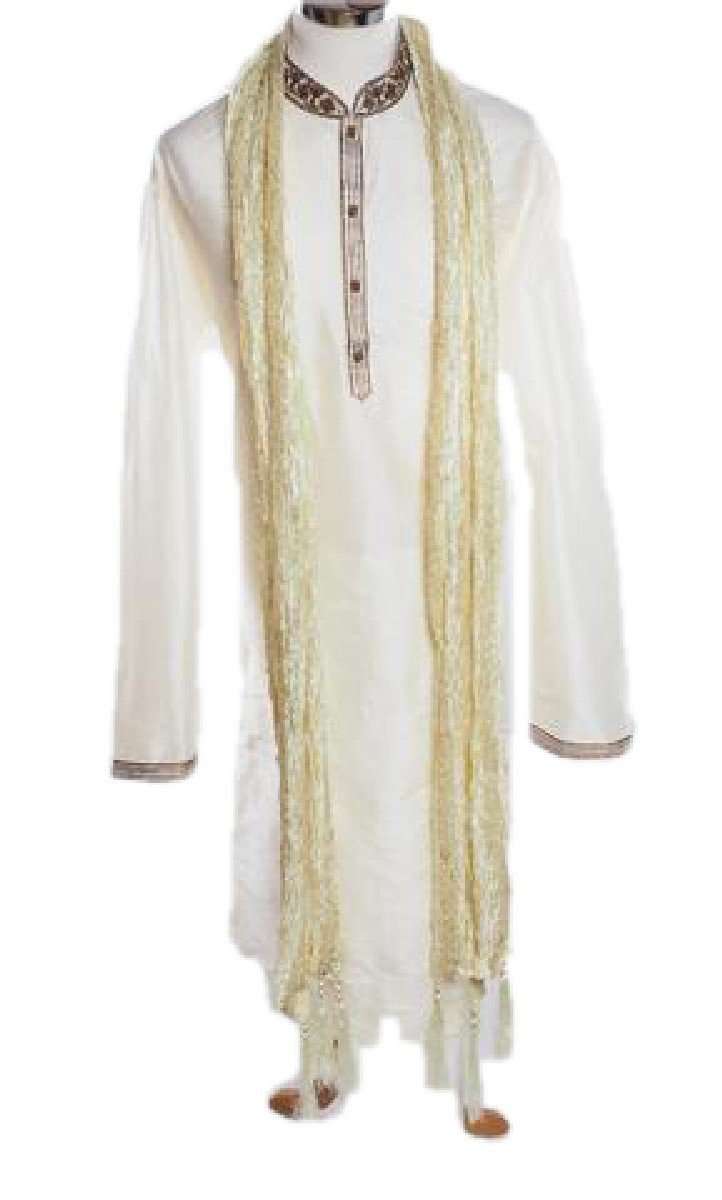 Crushed Silk Mens Dupatta / Shawl - To complement Sherwanis, Kurtas - Many colours - Prachy Creations