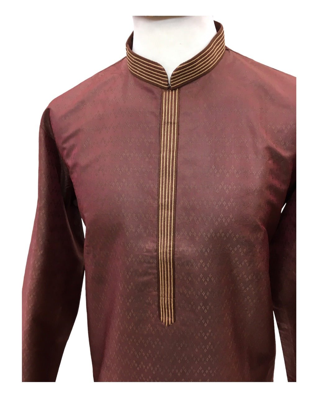 Dark Brown Handloom Mens Kurta Top & Smart Trousers - 24h Dispatch - FLAIR VY 0223 - Prachy Creations