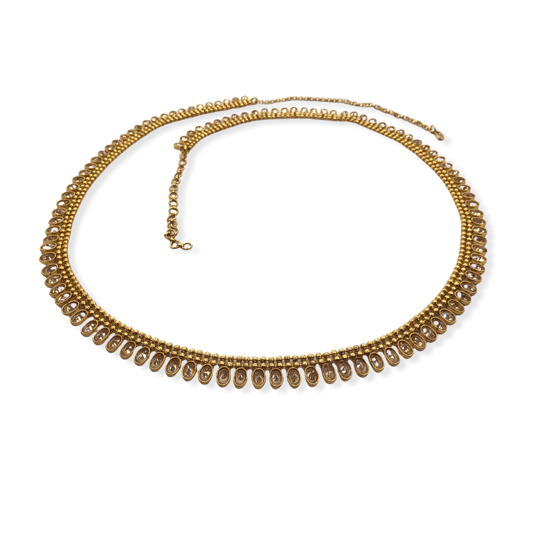 Gold Finish Saree Belt, Waist / Belly chain - Fancy Dress , Bollywood -AE2204 KJ0122 - Prachy Creations