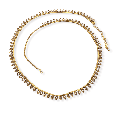 Gold Finish Saree Belt, Waist / Belly chain - Fancy Dress , Bollywood -AE2206 H0122 - Prachy Creations
