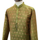 Green Handloom Banarasi Mens Kurta Set - Smart Trousers - 24h Dispatch - JAHAN VJ 0223 - Prachy Creations