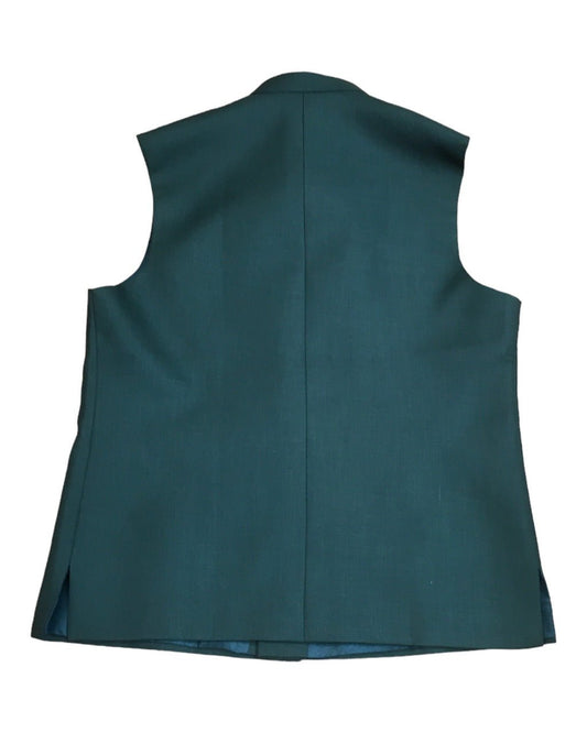 Green - Rich Jute Material Indian Mens Waistcoat - Bollywood - DM2304 KJ 1222 - Prachy Creations