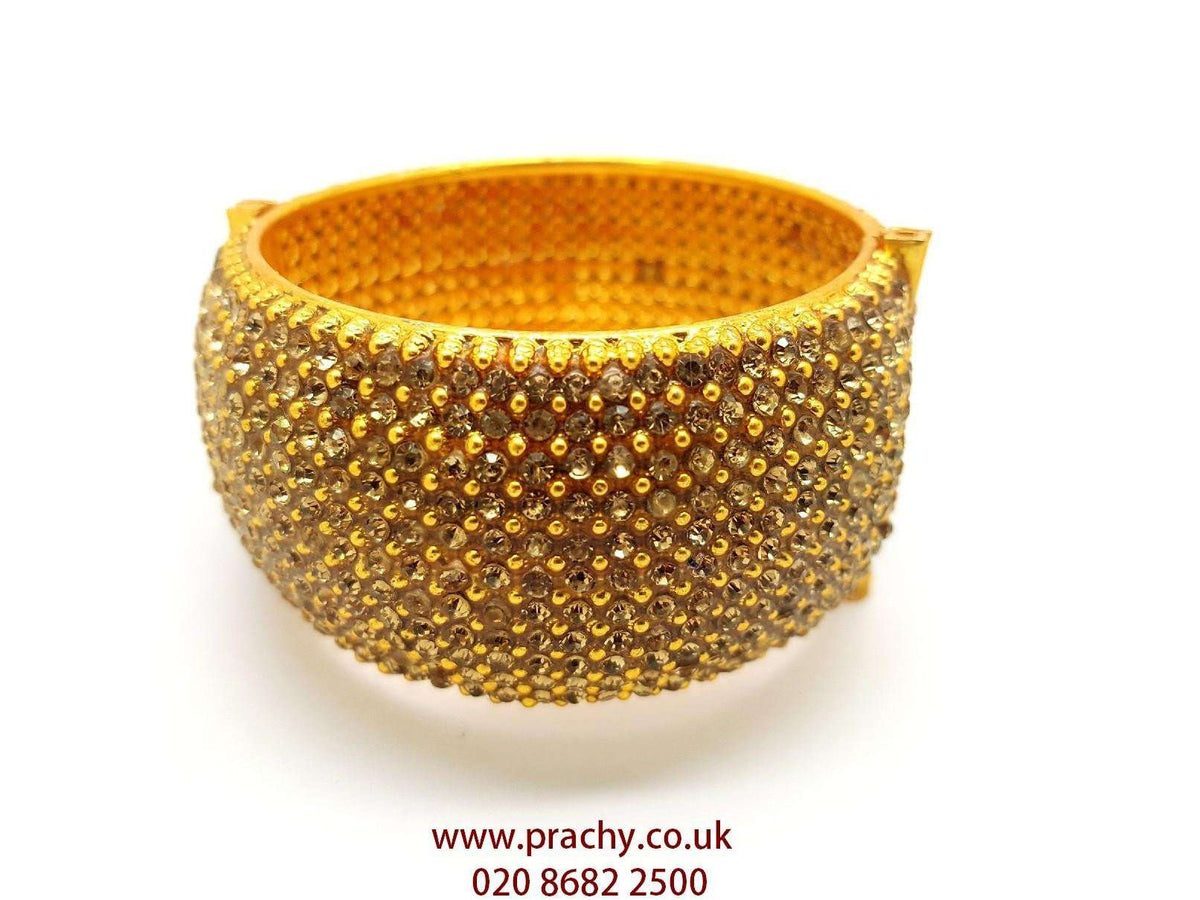 HR441 rp - Hand made Openable stone Kada, Weddings, Bollywood - Prachy Creations