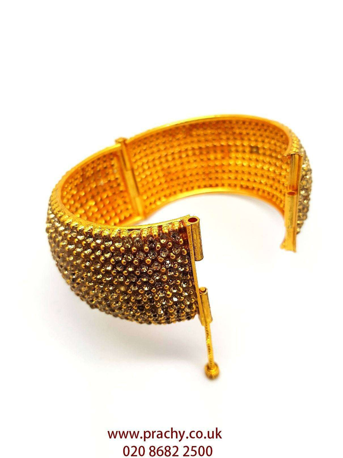 HR441 rp - Hand made Openable stone Kada, Weddings, Bollywood - Prachy Creations