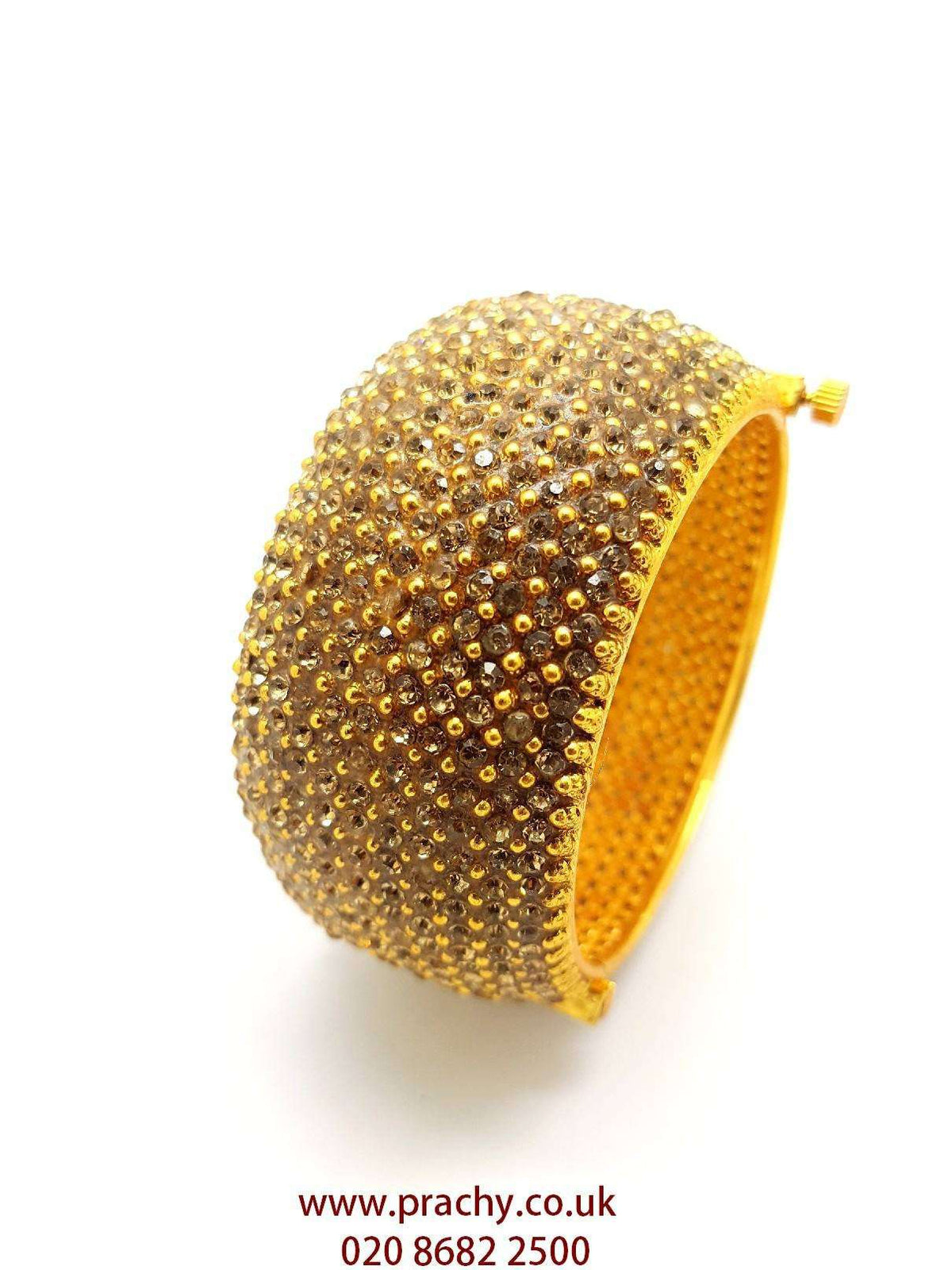 HR441 rp - Hand made Openable stone Kada, Weddings, Bollywood - Prachy Creations